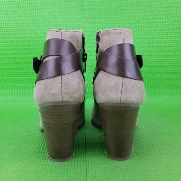 ✅Carlos Santana HARVEST Side Zip Heeled Western Ankle Booties Womens 7.5M Buckle - Picture 8 of 10